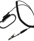 Extendable ESD Wrist Strap With Alligator Clip Grounding Wristband featuring 1.8M black PU cord and adjustable strap for electronics repair.