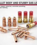 TIG Welding Torch Accessories Must-Have All-In-One 71-Piece Kit with collet bodies and stubby gas lenses for WP 17 18 26