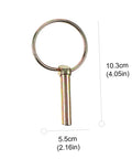 Spring Loaded Lynch Pin Fastener Kit 10 Pcs Heavy Duty Hitch Lock Pins For Farm Lawn Garden Trailers Tractor Mower Galvanized Shaft Locking Pin Assortment, 10.3cm x 5.5cm