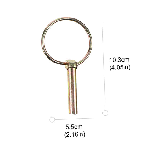 Spring Loaded Lynch Pin Fastener Kit 10 Pcs Heavy Duty Hitch Lock Pins For Farm Lawn Garden Trailers Tractor Mower Galvanized Shaft Locking Pin Assortment, 10.3cm x 5.5cm