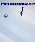 Pre Cut Anti Slip Stair Treads 24x4 Inch 15 Pack with Roller Clear Non Slip Grip Strips in bathtub