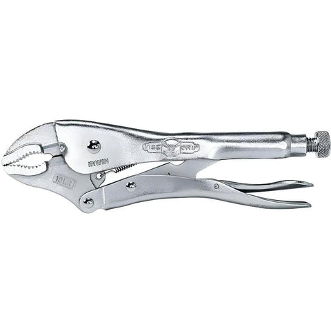 Locking Pliers With Wire Cutter Curved Jaw 10 Inch Heavy Duty Tool For Gripping Angles And Shapes With Classic Trigger Release