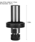 Heavy Duty Shaped Chuck Collet Lengthen Tool For Carving Machines With 3/4 In C3/4 Er11a Specs. Detail of collet tool dimensions.