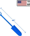 Heavy Duty All Steel Sharpshooter Shovel With Long Handle And Hardened Heat Sharpened Chromoly 15 Inch Head, 45-inch length