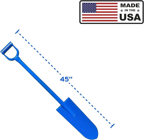 Heavy Duty All Steel Sharpshooter Shovel With Long Handle And Hardened Heat Sharpened Chromoly 15 Inch Head, 45-inch length