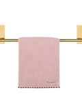 Brushed Gold Self Adhesive Towel Bar 16 Inch No Drill Stainless Steel Bathroom Wall Rack Stick On Hanging Towel Holder Rust Resistant Easy Install One Pack