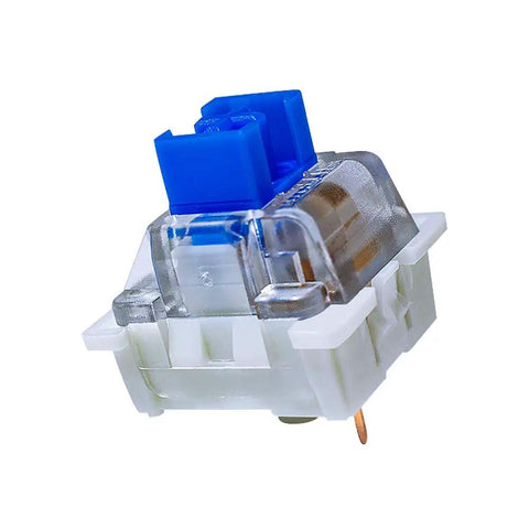 Blue 3 Pin Clicky Tactile Mechanical Keyboard Switches 32 Pack 50gf Dustproof DIY Replaceable Cherry MX Compatible Close-up