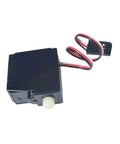 Smooth As Butter Slick Steering Servo Motor Replacement For RC Cars Plug And Play Quick Upgrade Tough Plastic Housing shown from side angle.