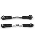 Beefed Up Steering Linkage Set For 1 To 8 Scale X25 X27 X17 RC Cars F22 LG03 Spare Parts Pack Of 2 Black Durable Upgrade For Smooth Precise Steering, two black metal rods