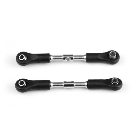 Beefed Up Steering Linkage Set For 1 To 8 Scale X25 X27 X17 RC Cars F22 LG03 Spare Parts Pack Of 2 Black Durable Upgrade For Smooth Precise Steering, two black metal rods