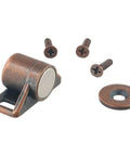 Magnetic Cabinet Door Catch Zinc Alloy Latch for kitchen and bedroom furniture with screws in red bronze finish