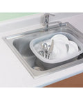 Collapsible Tub For Washing And Soaking, A Space Saving Foldable Utility Basin With Raised Feet For Quick Draining in kitchen sink