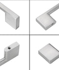 10 Pack 5 Inch Brushed Satin Nickel Cabinet Pulls Zinc Alloy Drawer Handles Solid Hardware For Cabinets And Furniture Durable Brushed Finish Easy Installation Individually Wrapped For Protection, close-up view