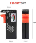 Handy Universal Battery Tester BT 168 Checker For AA AAA C D 9V And Button Cells No Battery Needed To Run Portable Pocket Power Meter For Home Office And Workshop Quick Battery Health Readouts, black plastic BT-168 battery tester 109mm x 59mm x 25mm