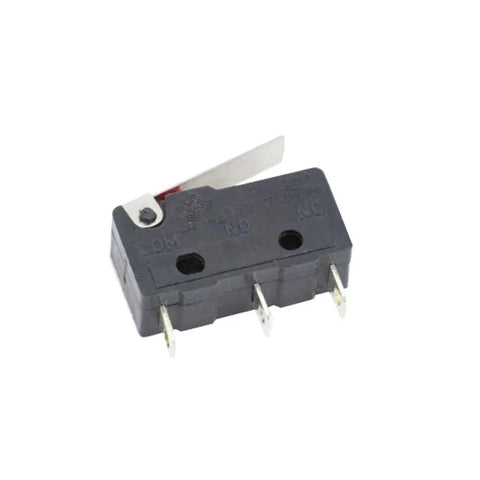 Ten Pack 3 Pin Limit Switches, Long Life Micro Switch Tact Switch On Off, 5A 250VAC, KW11-3Z Style, Durable All-New Replacement for DIY Projects, Industrial Equipment, and Household Gadgets. Black 3-pin limit switch with metal lever