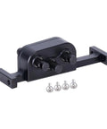 Aluminum Transfer Case With Reverse Shaft For 1By10 LCG RC Crawler SCX10 Chassis Upgrade Part, black metal housing, bolts