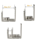 Sliding Barn Door Bottom Floor Guide U Shape With Flush Flat Bottom Easy Install Wall Mounted System For Doors And Cabinets Flexible Adjustable Fit Distance Brushed Nickel 2 Pack shown in different sizes