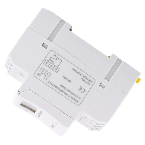 Weeklong Programmable Timer Relay With 16 On Off Schedules 110V 15A 3000W Digital Time Switch LCD Display Din Rail Mount