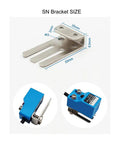 Inductive Proximity Sensor SN04 N NPN NO 4mm Sensing Distance 5 30V DC 300mA Output With SN Bracket Blue 2 Pack