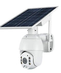 Wireless Solar Powered Outdoor Security Camera With 1080P Pan Tilt WiFi PIR Motion Two Way Audio IP65 Weatherproof