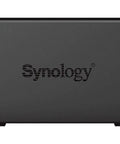 Badass Ryzen Driven Nas Server Packing 32GB RAM With Dual SSD Drives front view, sleek black design with Synology logo.
