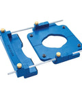 Edge Guide Drill Jig For Consistent Edge Distance Holes: Dog Holes, Shelf Pin Holes, And Shaker Pegs, Plastic With Structural Ribbing
