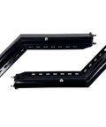 30 Inch 45 Degree Angled Spring Loaded Mud Flap Hanger Built Tough With Heavy Duty Black Powder Coated Steel, 2.5 Inch Bolt Spacing