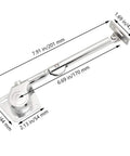 Toy Box Lid Stay With 100 Degree Open And Soft Close, Tool Free Easy Install, Dual Pack Left Right shown with dimensions