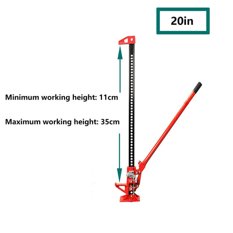20 Inch 3 Ton Heavy Duty Off Road Jack For Tractors Trucks And Trailers 6000 Lb Capacity Ratcheting Utility Jack Aluminum Steel