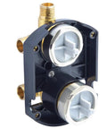 Heavy Duty Rough In Shower Valve With Integrated Diverter And Solid Forged Brass Body, close-up, durable design for plumbing