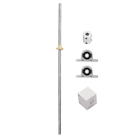 T8 Lead Screw Nut Set 150mm With 8mm Diameter Screw, KP08 Pillow Bearing Block And Coupler For 3D Printers, CNC Machines