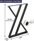 36 Inch Counter Height Table Legs By Metal Bar Steel For Kitchen And Outdoor Use Rust Resistant Powder Coated Finish