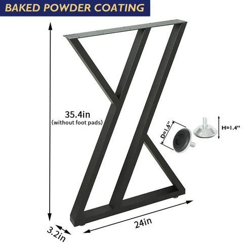 36 Inch Counter Height Table Legs By Metal Bar Steel For Kitchen And Outdoor Use Rust Resistant Powder Coated Finish