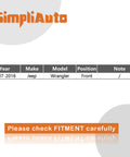 Product details table for Front Wheel Hub And Bearing Assembly For Jeep Wrangler 2007 2016 5 Lug With ABS OE 513272 Replacement.
