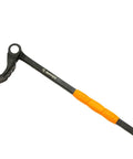 Heavy Duty Indexing Crowbar And Nail Puller Wrecker Tool Boasting Multi Angle Locking Head with orange handle for demolition work.
