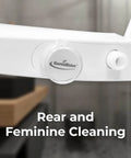 Left Side Elongated Bidet Toilet Seat With Dual Nozzles, T Adapter And Bottle, Adjustable Water Pressure, Dual Cleaning Feature