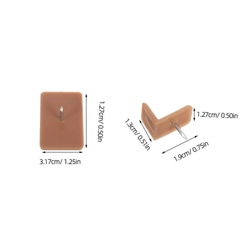 Plastic and Iron Drawer Glides with L Shaped and Rectangle Pins for Cabinet Slides, Easy Install Repair Kit
