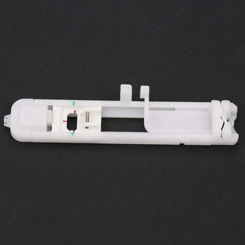 One Step Button Hole Press Foot For Home Sewing Machines Lightweight Durable Plastic Keyhole Attachment detail on black background