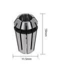 ER11 Spring Collet One Quarter Inch Chuck For CNC Milling Lathe Tool Built From 40Cr Steel Fully Hardened Pro Grade Precision Ground Finish 0.015 Mm Tolerance Beefed Up Durability For Serious Machining, showing product dimensions 11.5mm and 18mm