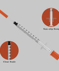 Disposable 31 Gauge 5/16 Inch Syringe With Needle, 1ml Capacity, Sterile, Individually Wrapped, 30 Pack, Clear Measurement Markings, Perfect For Lab Dosing, Pets, Veterinary And Medical Dispensing Supplies, clear scale and non-slip grip