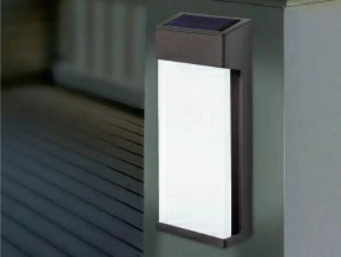 Solar Powered Post Accent Lights Set Of 4 For Outdoor Use Black Lights With Warm Glow, simple install view on wall