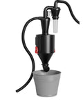 Wall Mounted Dust Collector With Turbo Suction And Dual Filter System setup above a metal bucket for efficient dust collection.
