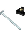 Pro M8 Star Handle T Track Knob Kit With Bolts For Woodworking Jigs Fixtures And Router Table Accessories Super Grippy Black Plastic Clamps Secure Your Stops Like A Boss. black M8 star knob with steel bolt