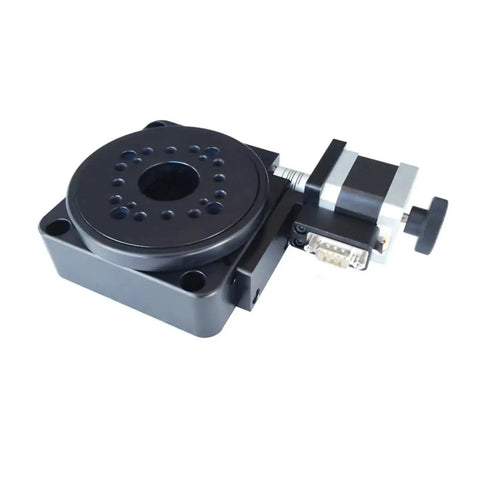 Motorized Rotary Positioning Stage Pro Grade Precision With Electric Worm Gear Drive Hollow Rotating Table PX110-60 view