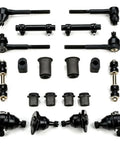 Front Tie Rod End Suspension Kit Fits Chevy Bel Air Biscayne Caprice Impala 1965 1966 1967 1968 Left Right Front Upper Lower Replacement With Cotter Pins Boots Zerk Fittings And Bolts kit parts laid out on white