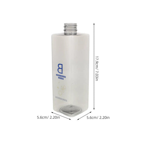Oxygen Bubbler Replacement Bottles Three Pack For Beauty Machines, 17.9cm transparent plastic bottle