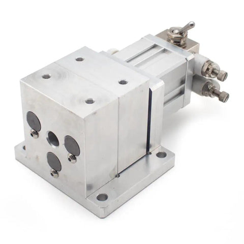 Pneumatic Milling Vise Heavy Duty Bench Clamp For Milling And Drilling Machines, Lightweight Aluminum Alloy Build, 3mm Stroke For Fast Precise Workpiece Positioning, Stable Clamping Force For Reliable Workholding, front view