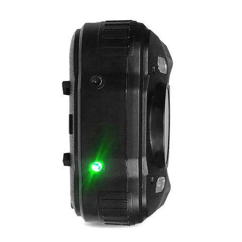 Side view of Portable Body Camera For Security Pros Gear Up With Wireless Wearable HD Video And IR Night Vision, green indicator light on