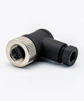 Field Ready 4 Pin Right Angle Plug And Play M12 Style Circular Sensor Connector Socket With Screw Locking Plastic Housing