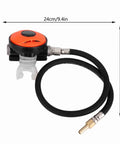Go To Second Stage Scuba Regulator For Easy Breathing Adjustable Regulator Explorer with mouthpiece and measurements